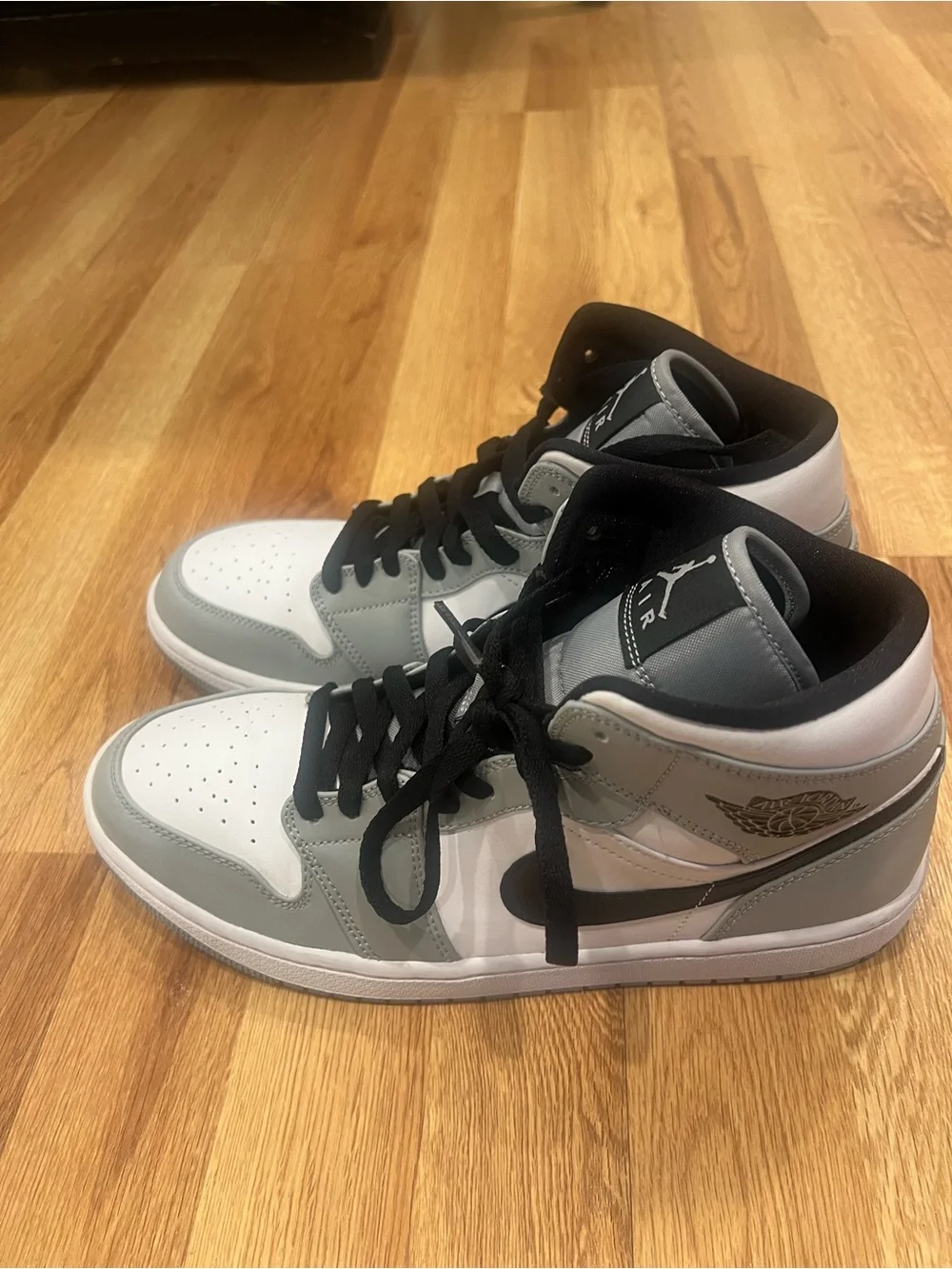 Jordan High-Top Sneakers - White & Gray with Black Accents